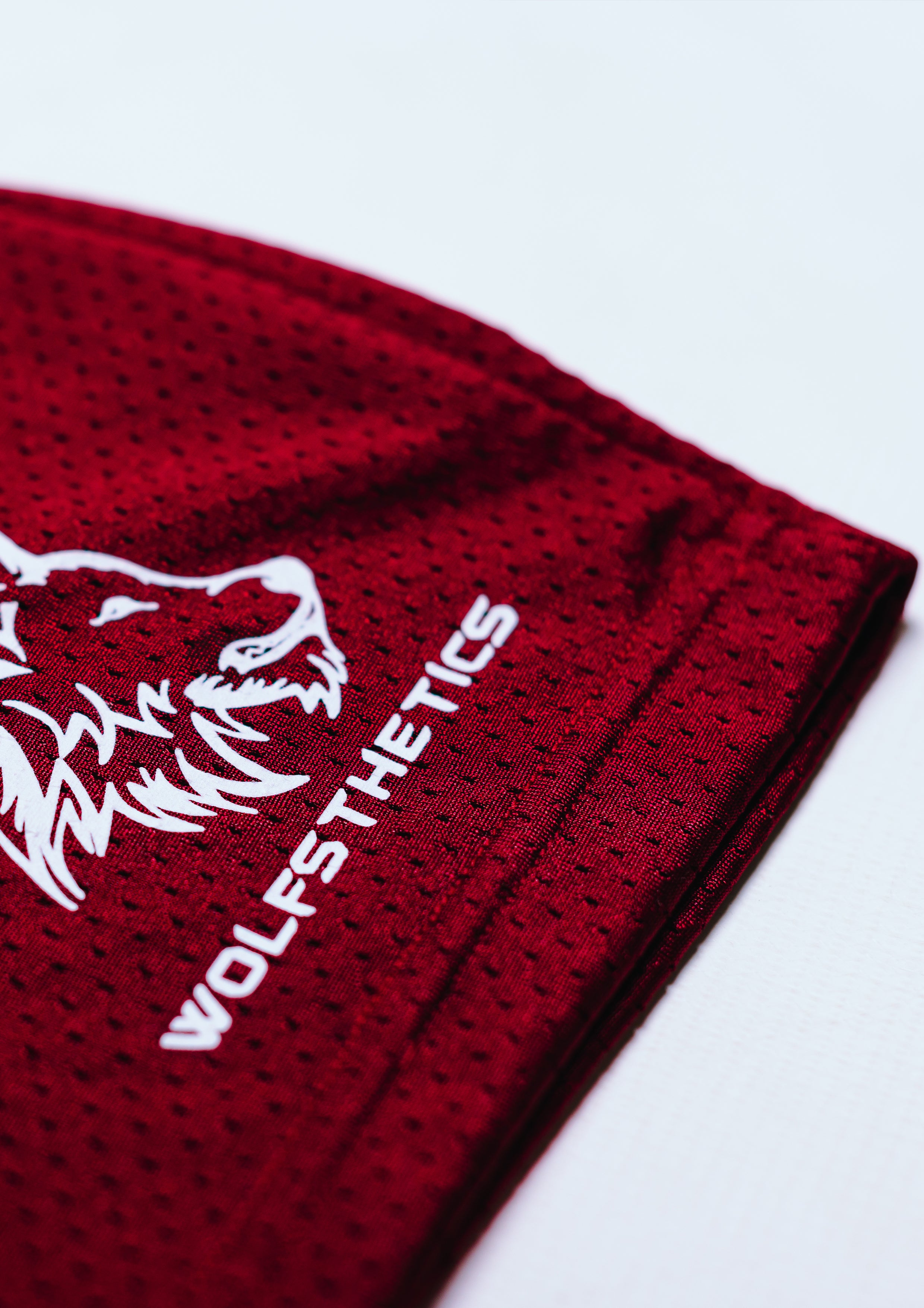 Maroon Polyester double mesh shorts