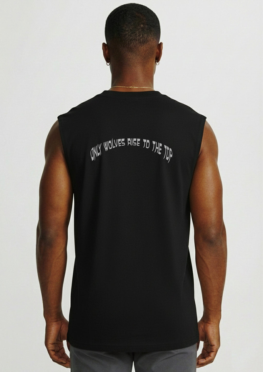 Sleeveless oversized cut offs Black