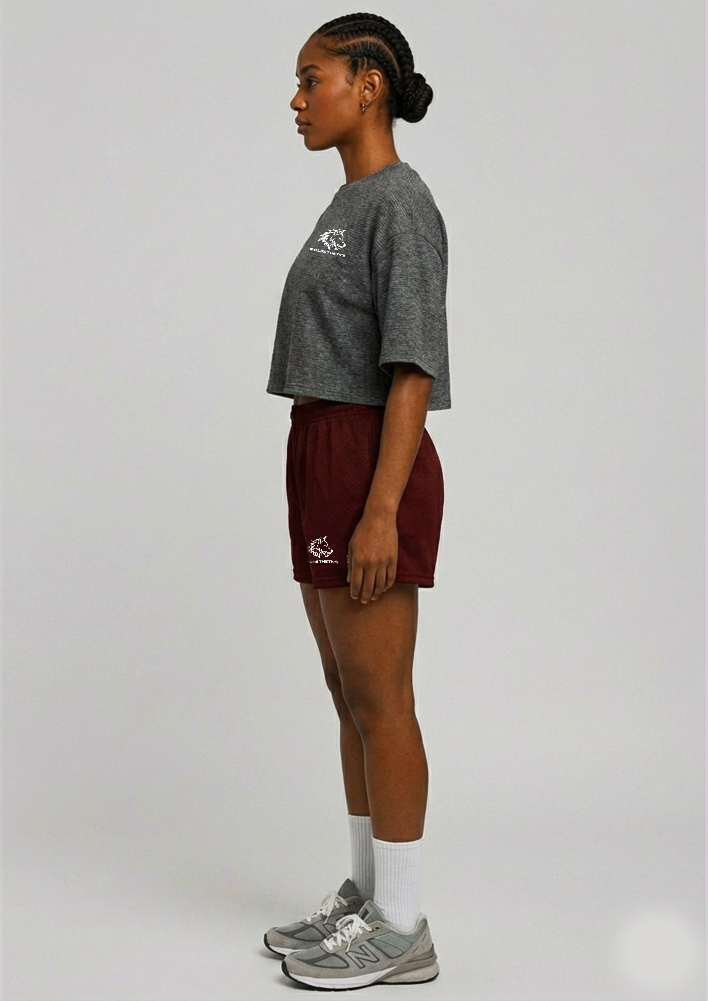 Grey Oversized Crop top