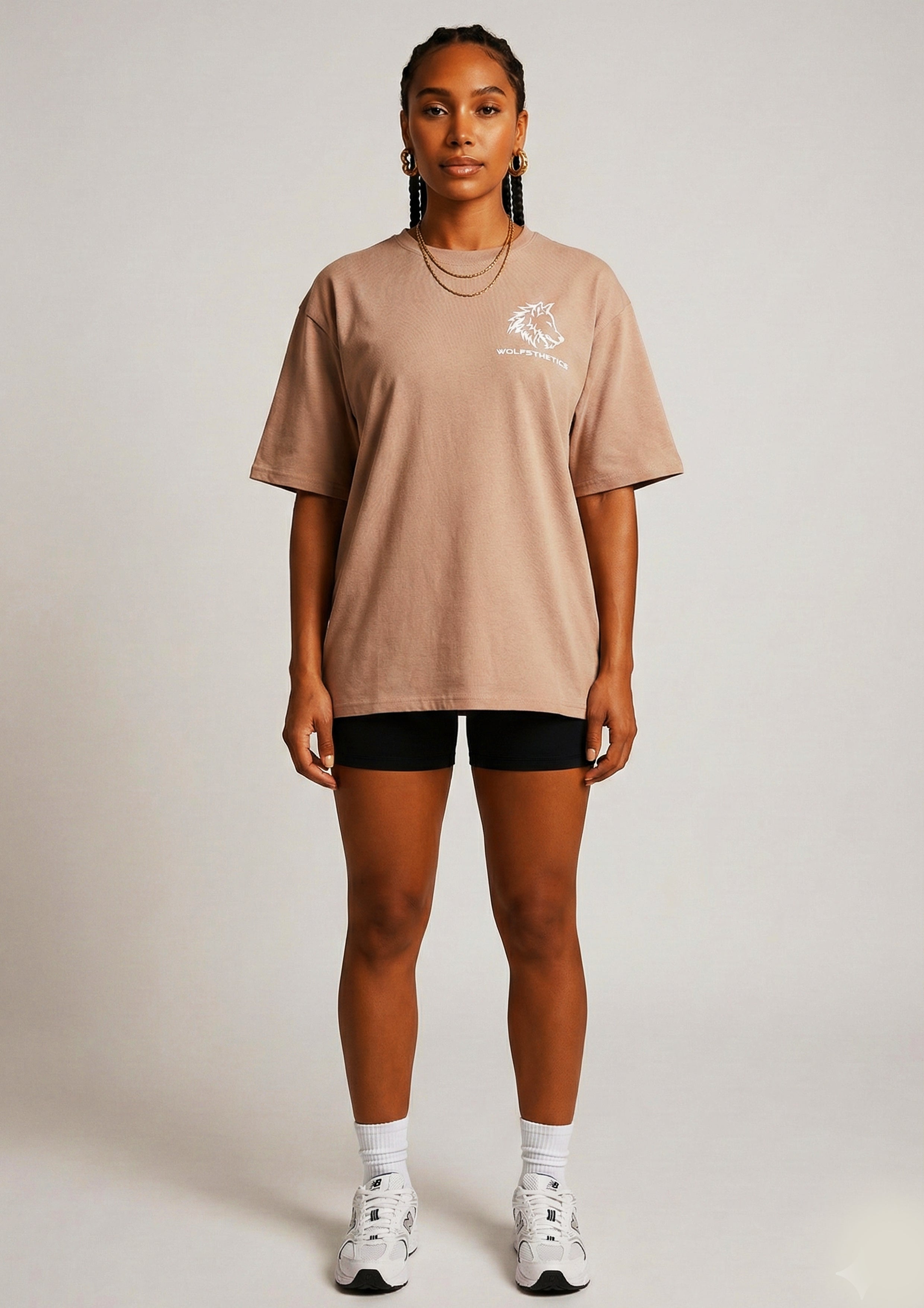 Desert sand beige oversized t shirt
