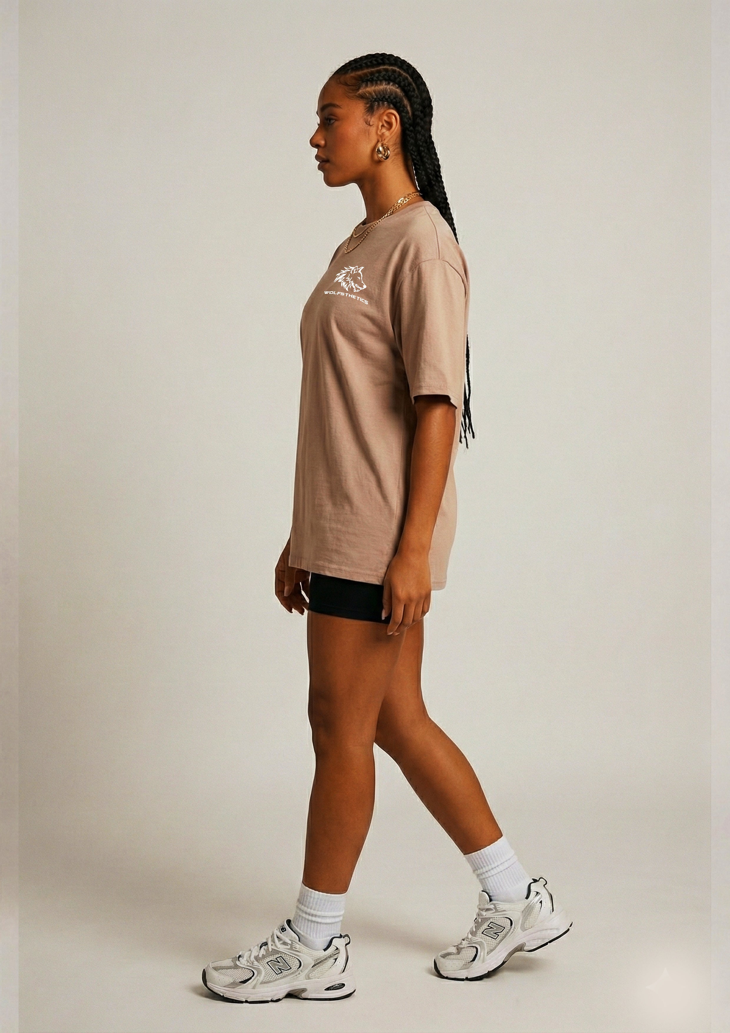 Desert sand beige oversized t shirt
