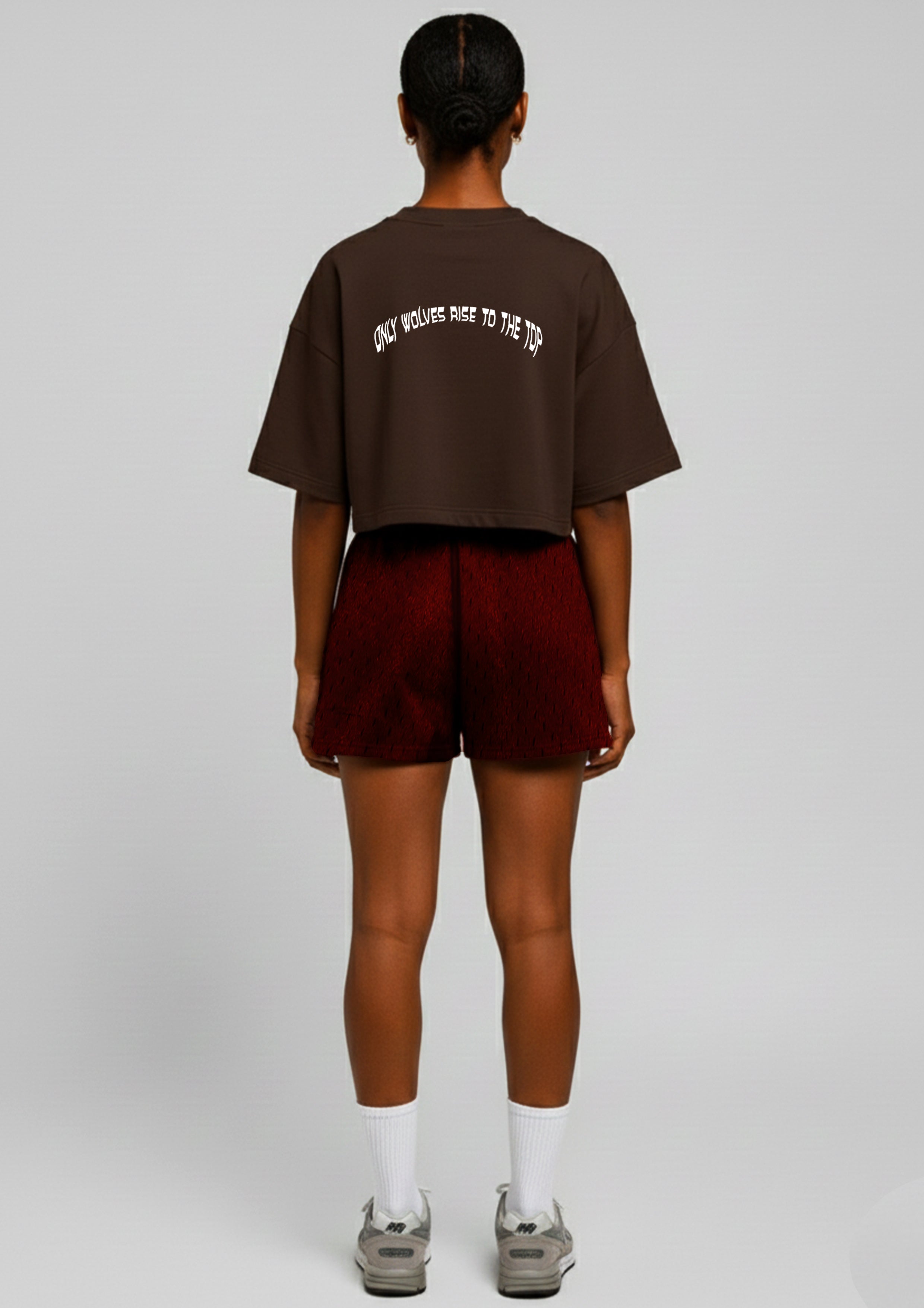 Dark chocolate brown Oversized Crop top