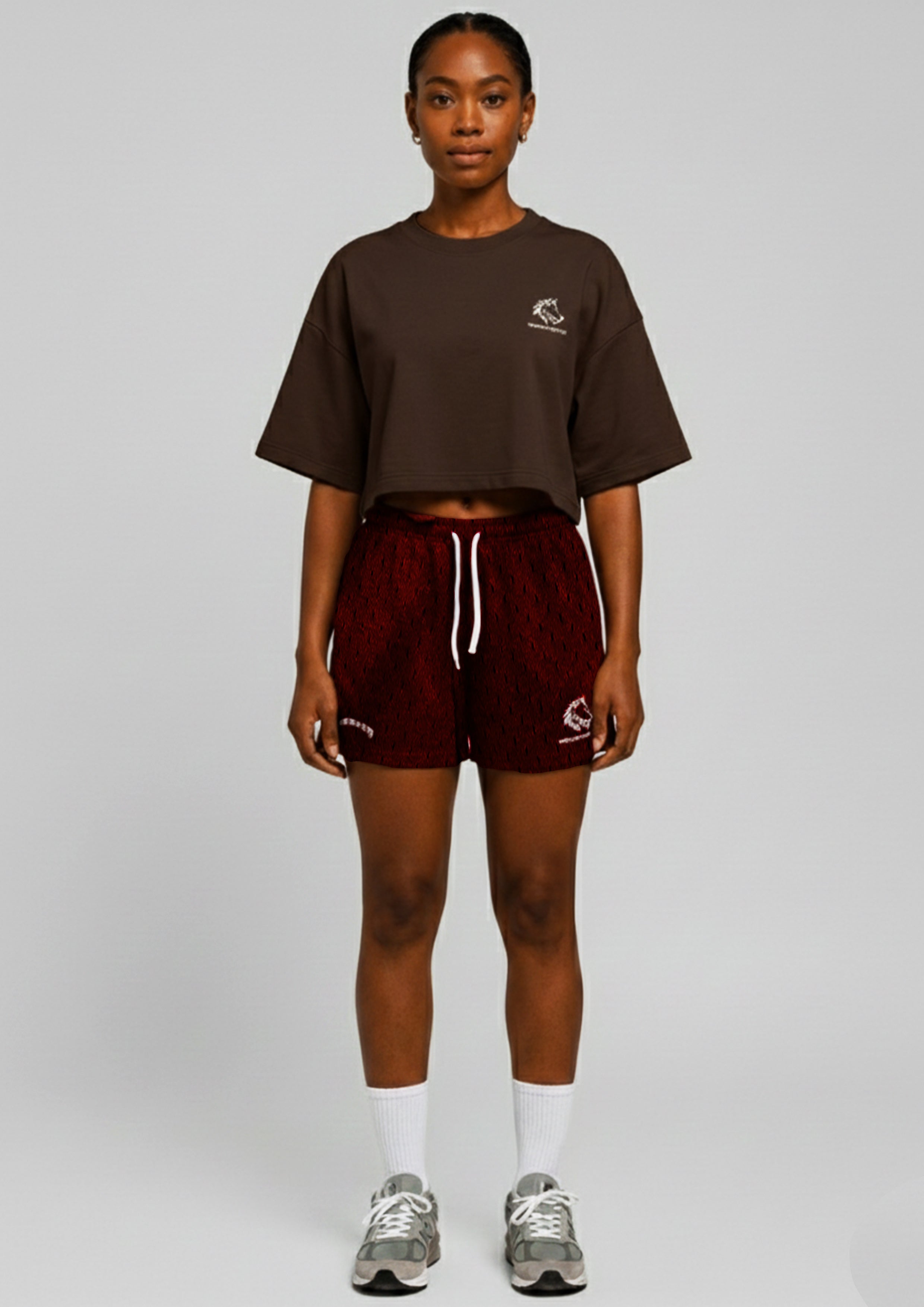 Dark chocolate brown Oversized Crop top