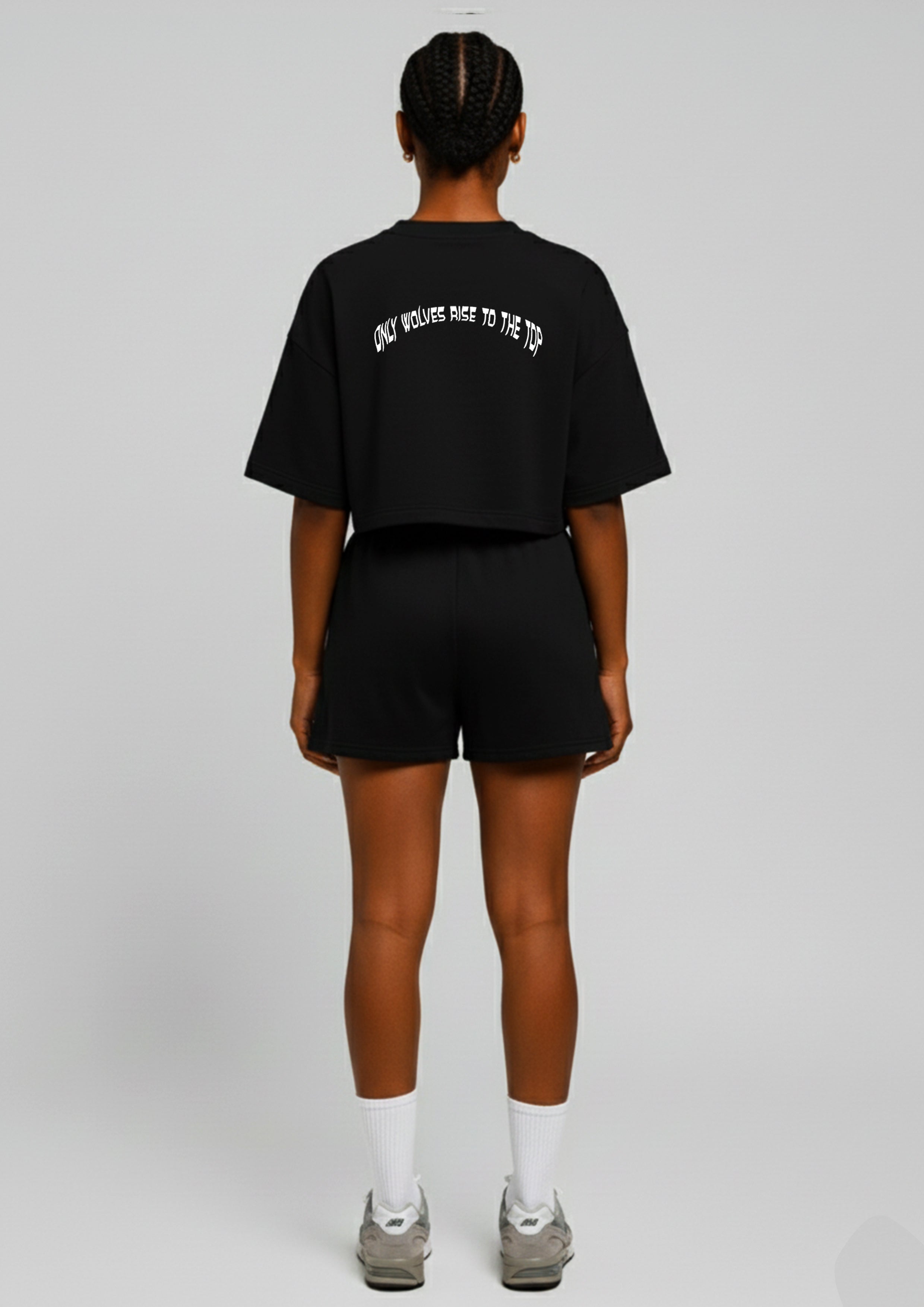 Black Oversized Crop top