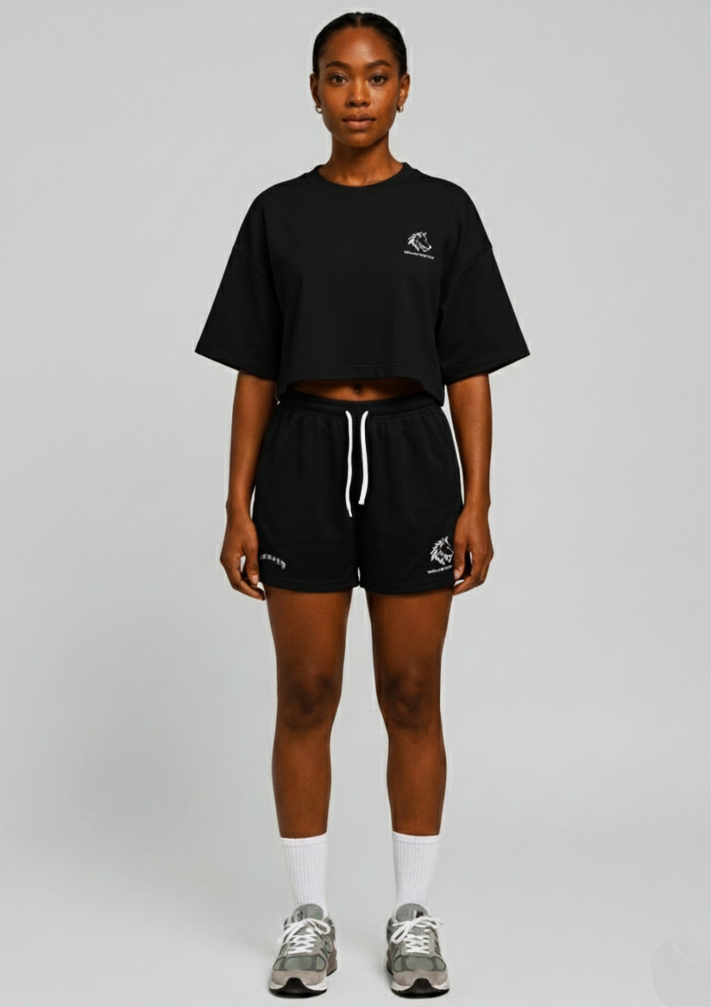 Black Oversized Crop top